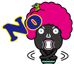 Afro hair Mr.Bobo sticker #1728873