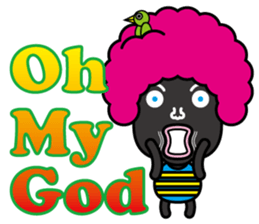 Afro hair Mr.Bobo sticker #1728874
