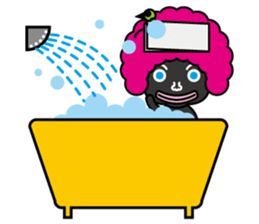 Afro hair Mr.Bobo sticker #1728875