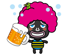 Afro hair Mr.Bobo sticker #1728877