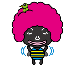 Afro hair Mr.Bobo sticker #1728879