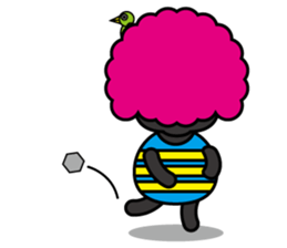 Afro hair Mr.Bobo sticker #1728880