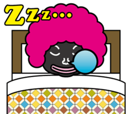 Afro hair Mr.Bobo sticker #1728881