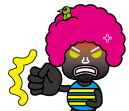 Afro hair Mr.Bobo sticker #1728884