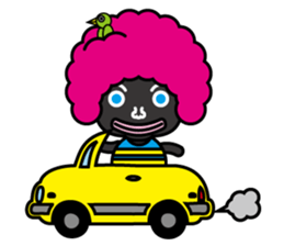 Afro hair Mr.Bobo sticker #1728887