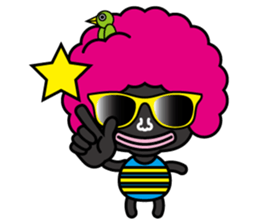 Afro hair Mr.Bobo sticker #1728893
