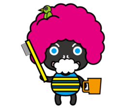 Afro hair Mr.Bobo sticker #1728900