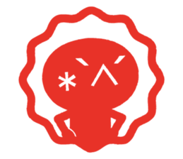 'KAOMOJI-SAN' Hanko Sticker sticker #1729755