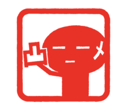 'KAOMOJI-SAN' Hanko Sticker sticker #1729756