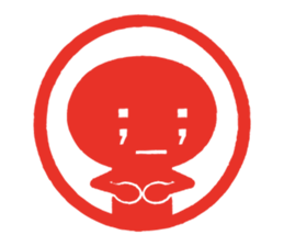 'KAOMOJI-SAN' Hanko Sticker sticker #1729760