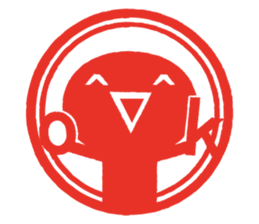 'KAOMOJI-SAN' Hanko Sticker sticker #1729773