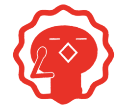 'KAOMOJI-SAN' Hanko Sticker sticker #1729775