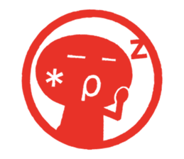 'KAOMOJI-SAN' Hanko Sticker sticker #1729778