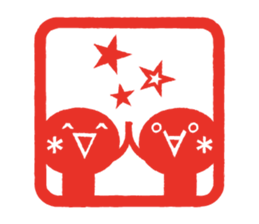 'KAOMOJI-SAN' Hanko Sticker sticker #1729782