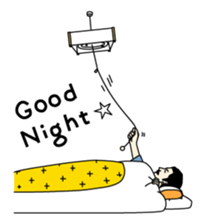 People around cafe stamp sticker #1729847