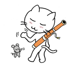 Bassoon Kitty sticker #1733003