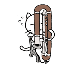 Bassoon Kitty sticker #1733013