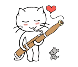 Bassoon Kitty sticker #1733022