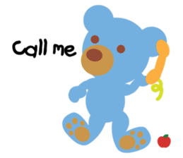 Teddy the Blue Bear sticker #1734122