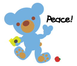 Teddy the Blue Bear sticker #1734123