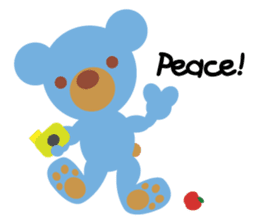 Teddy the Blue Bear sticker #1734123