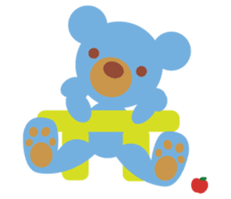 Teddy the Blue Bear sticker #1734141