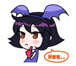 Tsubasa, cute little miss bat girl sticker #1736708