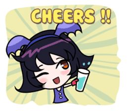 Tsubasa, cute little miss bat girl sticker #1736711