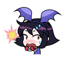 Tsubasa, cute little miss bat girl sticker #1736718