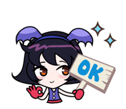 Tsubasa, cute little miss bat girl sticker #1736725