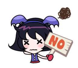 Tsubasa, cute little miss bat girl sticker #1736726