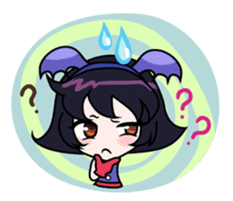 Tsubasa, cute little miss bat girl sticker #1736727