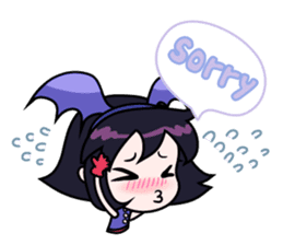 Tsubasa, cute little miss bat girl sticker #1736736