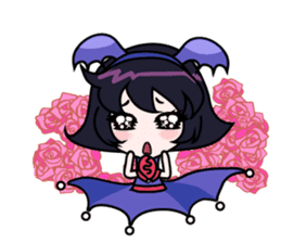 Tsubasa, cute little miss bat girl sticker #1736737