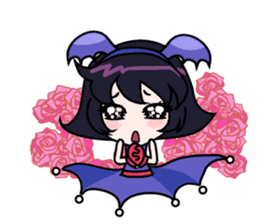 Tsubasa, cute little miss bat girl sticker #1736737