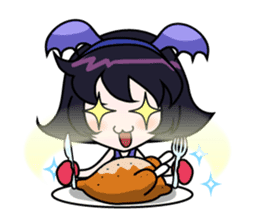 Tsubasa, cute little miss bat girl sticker #1736738
