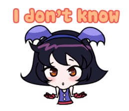 Tsubasa, cute little miss bat girl sticker #1736741