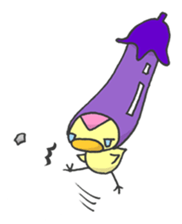 Kawaii Eggplant sticker #1737268