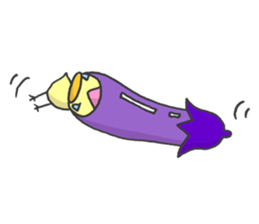 Kawaii Eggplant sticker #1737271