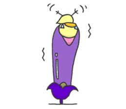 Kawaii Eggplant sticker #1737272