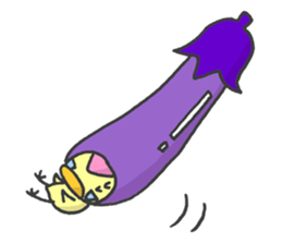 Kawaii Eggplant sticker #1737274