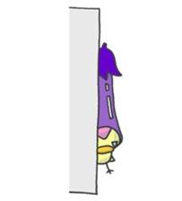 Kawaii Eggplant sticker #1737281