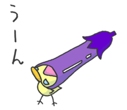 Kawaii Eggplant sticker #1737295