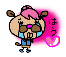 woman office worke bear-KMAMI sticker #1738183