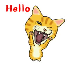 Cute tiger cat sticker #1739986