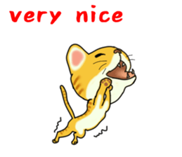 Cute tiger cat sticker #1739992