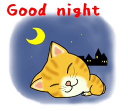 Cute tiger cat sticker #1740001