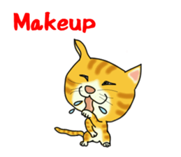 Cute tiger cat sticker #1740004