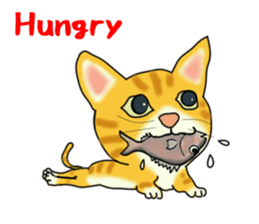 Cute tiger cat sticker #1740008