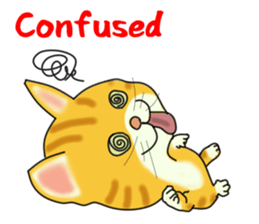 Cute tiger cat sticker #1740009